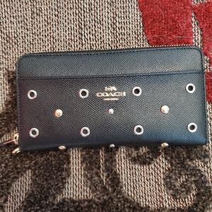 Coach black pebble wallet (only)